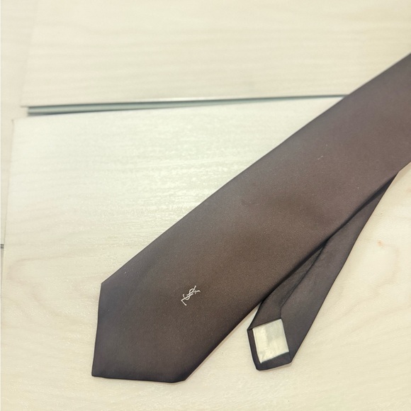 Yves Saint Laurent Dark Brown Tie - Picture 3 of 3